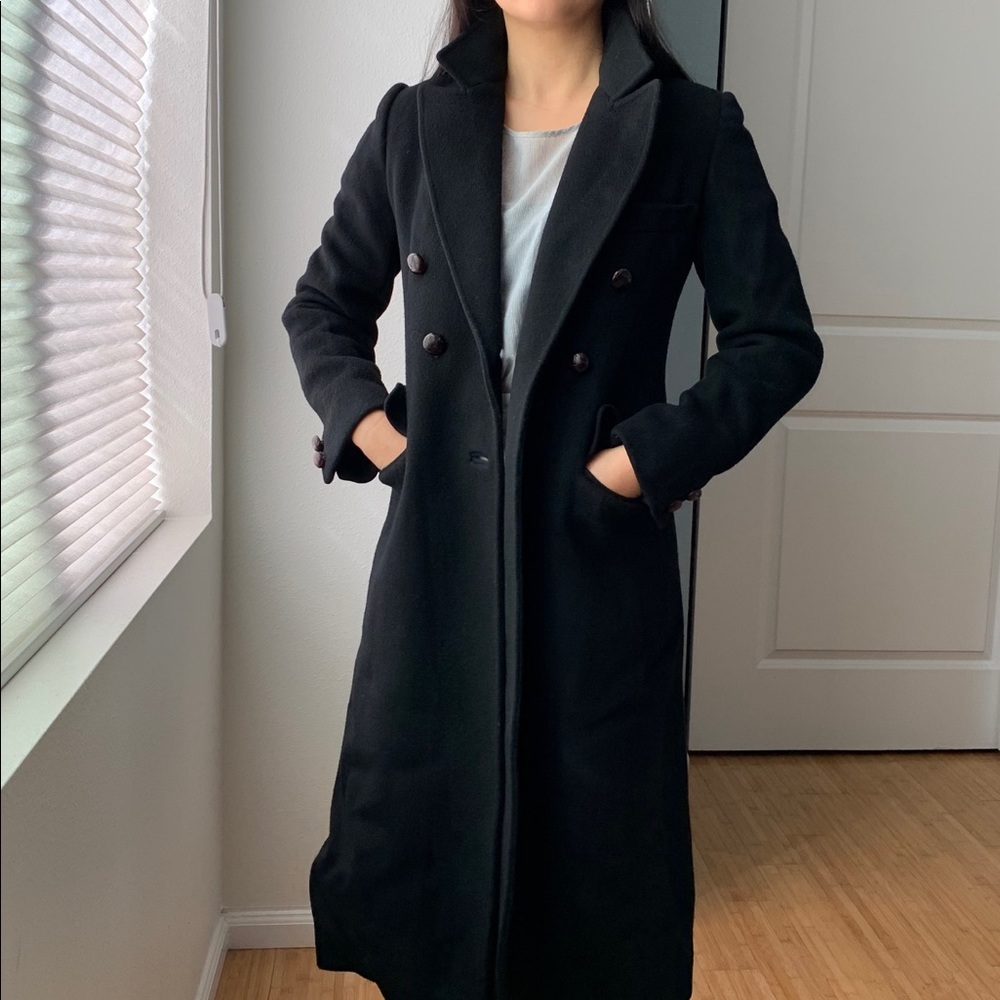 Black High quality heavy vintage wool coat